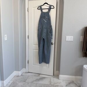 Elwood Bleacher NWT Classic Light Blue Denim Overalls - Women Wide Leg Jumpsuit